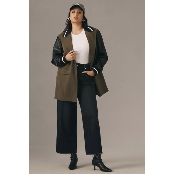 NWT Paige Anessa Wide Leg Ankle Jeans Black Lotus 31 - Picture 14 of 15